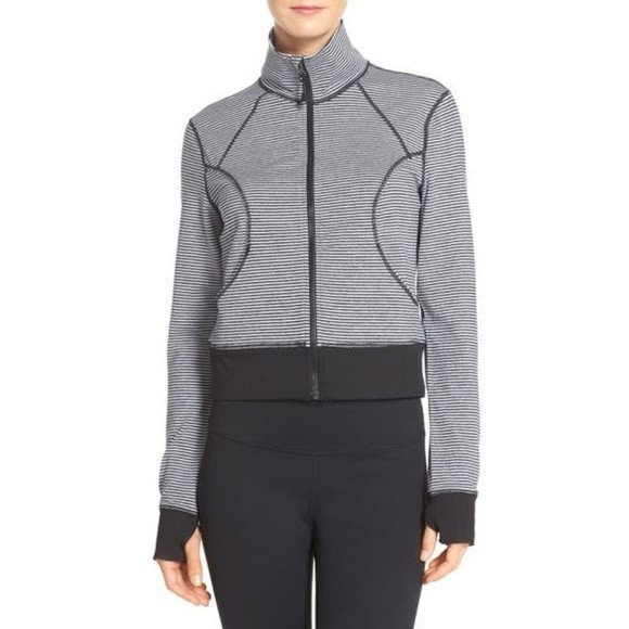 Zella Black White On Point Workout Jacket Size S - Picture 1 of 8